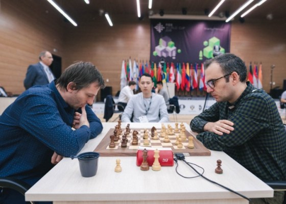 Leinier cae y Ding Liren avanza Foto: https://khantymansiysk2019.fide.com/en/