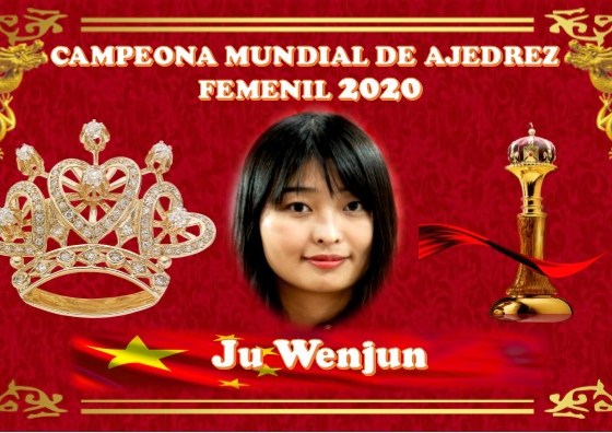Ju Wenjun Campeona Mundial Femenil de ajedrez 2020