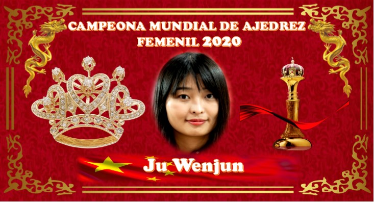 Ju Wenjun Campeona Mundial Femenil de ajedrez 2020
