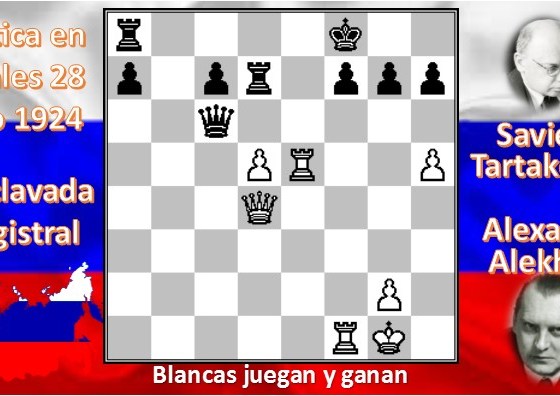 Diagrama 28 Savielly Tartakower vs Alexander Alekhine