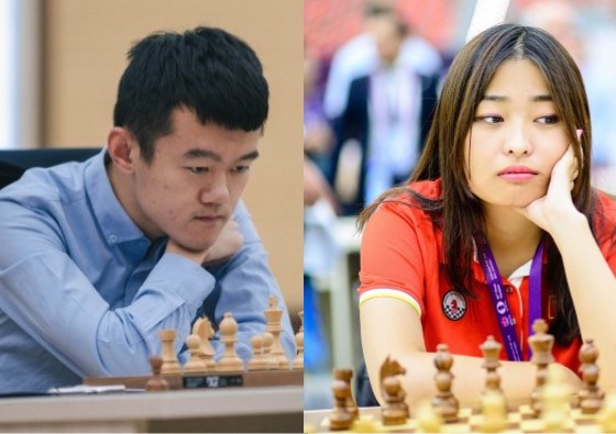 Ding Liren y Ju Wenjun