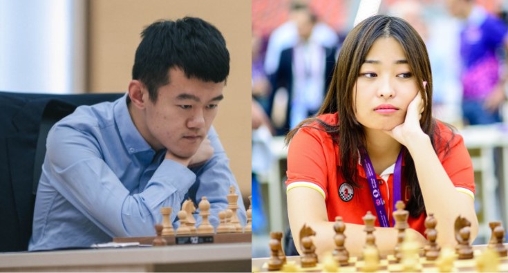 Ding Liren y Ju Wenjun